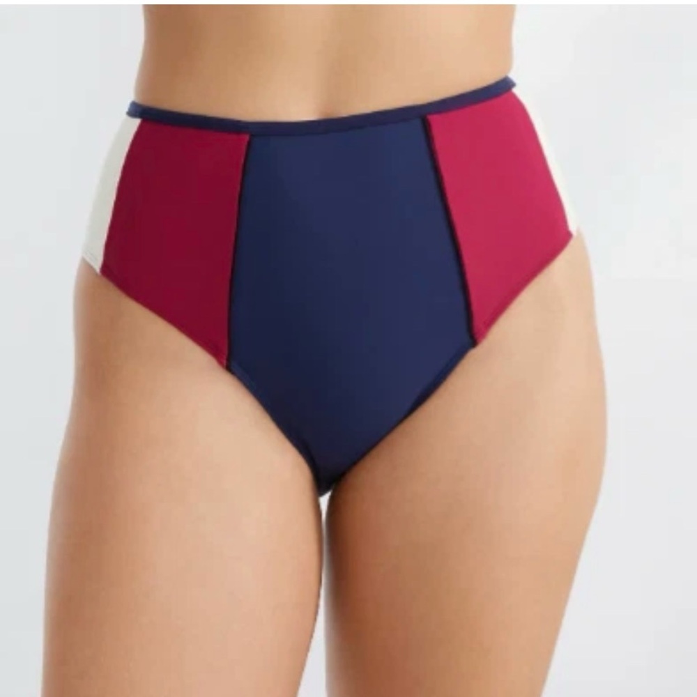 Panache Navy and Orchid Bottoms Swimsuit